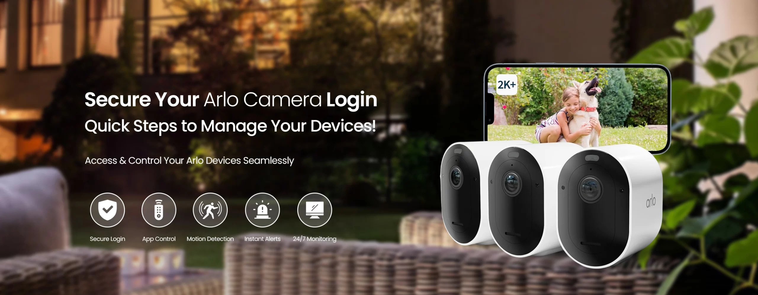 arlo camera login banner